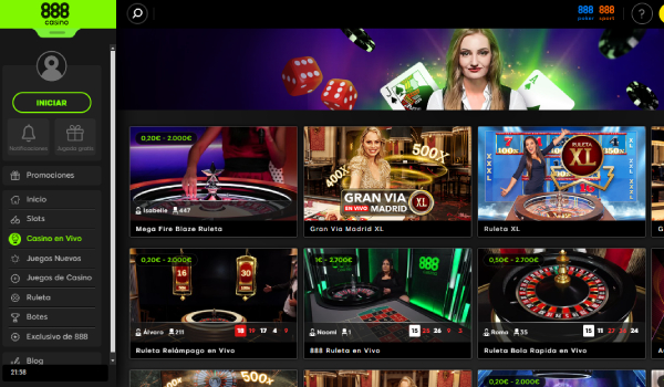 888 casino en vivo