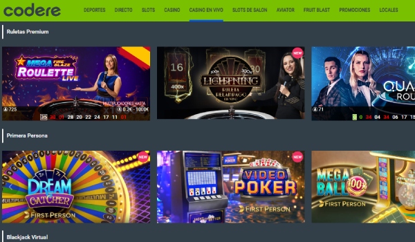 codere casino en vivo