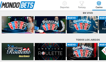 mondobets casino en vivo