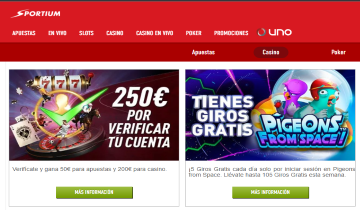 sportium tragaperras online de casino