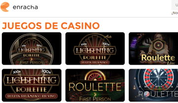 enracha juegos de casino en vivo