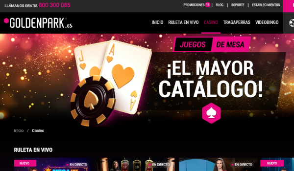 goldenpark casino en vivo