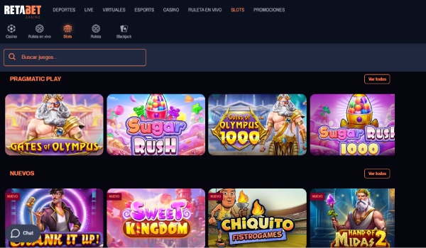 retabet juegos de casino en vivo