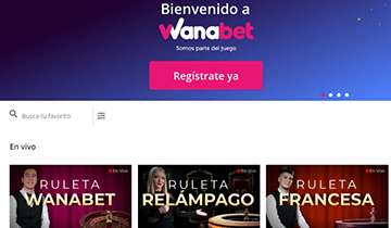 wanabet juegos en vivo para casino